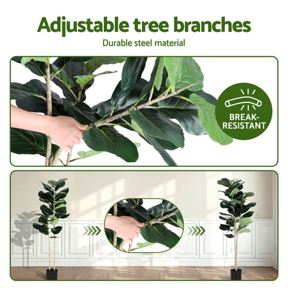 Artiss 150cm Artificial Fiddle Tree Faux Trees Indoor Decor Artificial Plants Lifelike Plant 1.5M-Home &amp; Garden > Artificial Plants > Artificial Trees-PEROZ Accessories