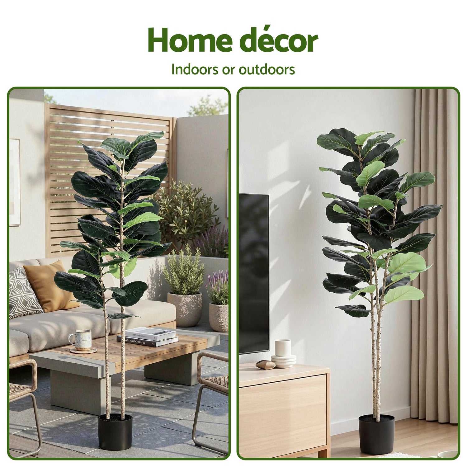 Artiss 150cm Artificial Fiddle Tree Faux Trees Indoor Decor Artificial Plants Lifelike Plant 1.5M-Home &amp; Garden > Artificial Plants > Artificial Trees-PEROZ Accessories