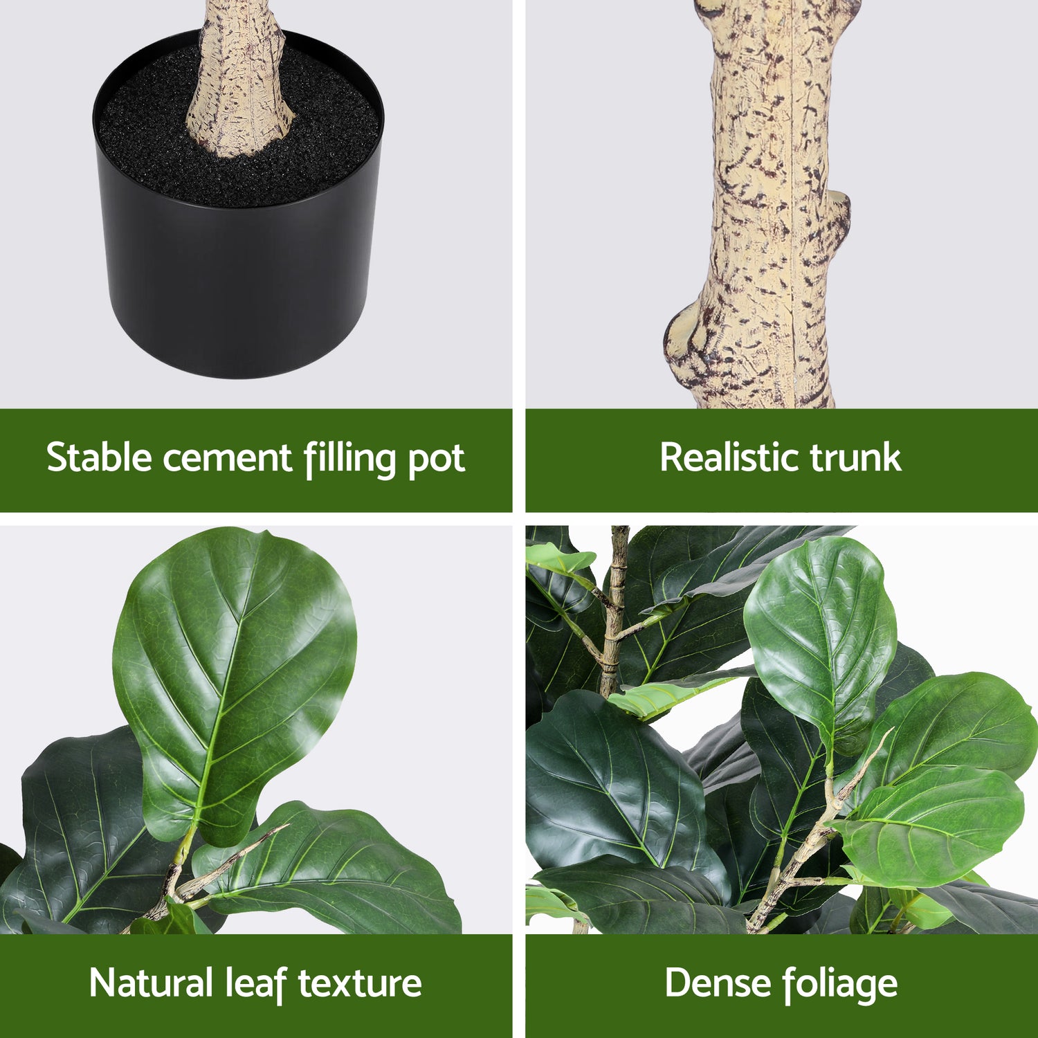 Artiss 180cm Artificial Fiddle Tree Faux Trees Indoor Decor Artificial Plants Lifelike Plant 1.8M-Home &amp; Garden > Artificial Plants > Artificial Trees-PEROZ Accessories