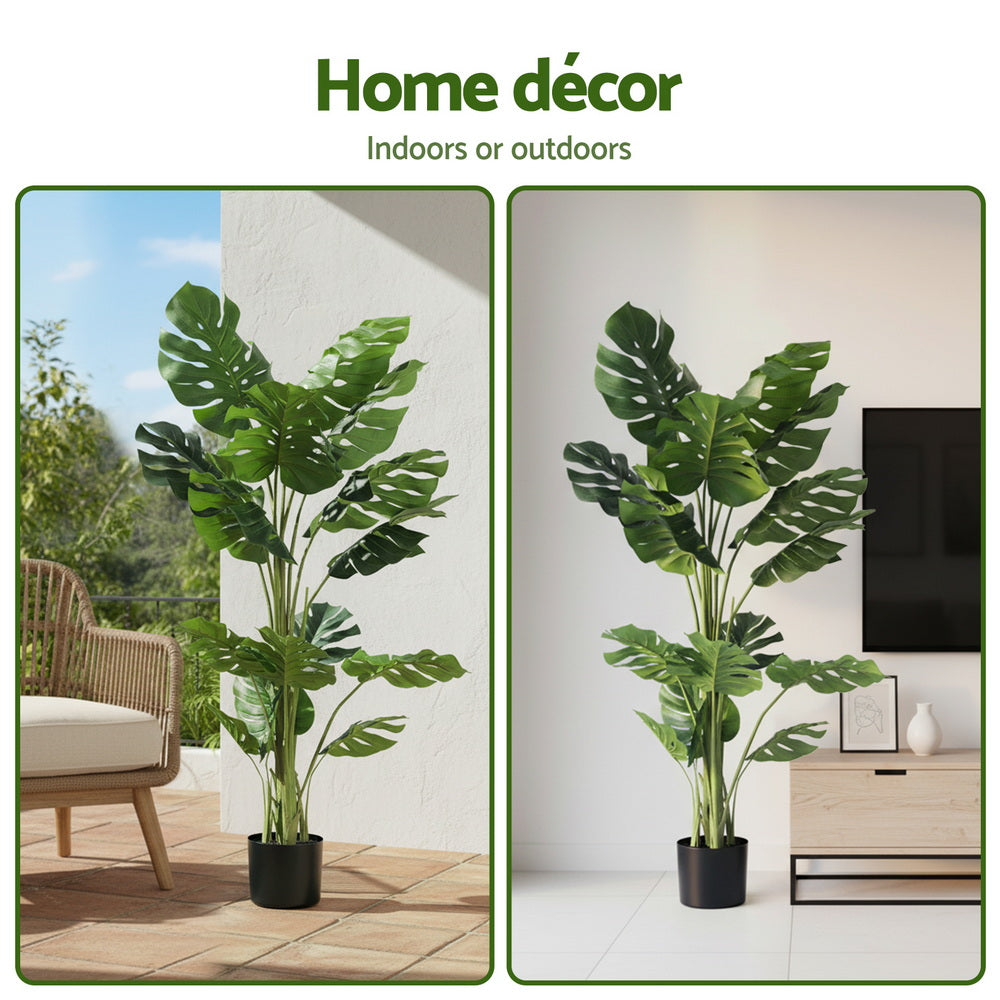 Artiss 140cm Artificial Monstera Tree Faux Trees Indoor Decor Artificial Plants Lifelike Plant 1.4M-Home &amp; Garden &gt; Artificial Plants &gt; Artificial Trees-PEROZ Accessories