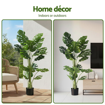 Artiss 140cm Artificial Monstera Tree Faux Trees Indoor Decor Artificial Plants Lifelike Plant 1.4M-Home &amp; Garden &gt; Artificial Plants &gt; Artificial Trees-PEROZ Accessories