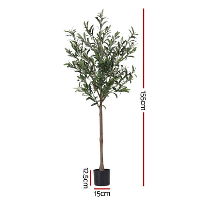 Artiss 155cm Artificial Olive Tree Faux Trees Indoor Decor Artificial Plants Lifelike Plant-Home &amp; Garden &gt; Artificial Plants &gt; Artificial Trees-PEROZ Accessories