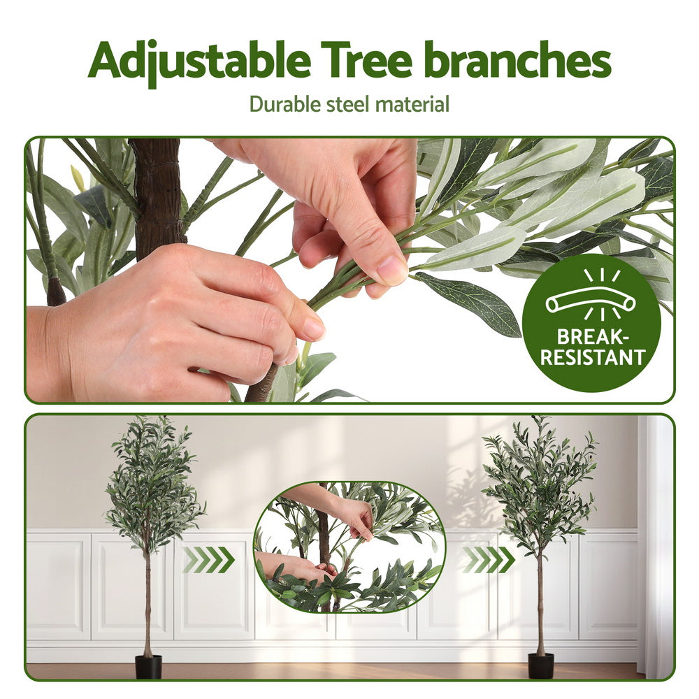 Artiss 155cm Artificial Olive Tree Faux Trees Indoor Decor Artificial Plants Lifelike Plant-Home &amp; Garden &gt; Artificial Plants &gt; Artificial Trees-PEROZ Accessories