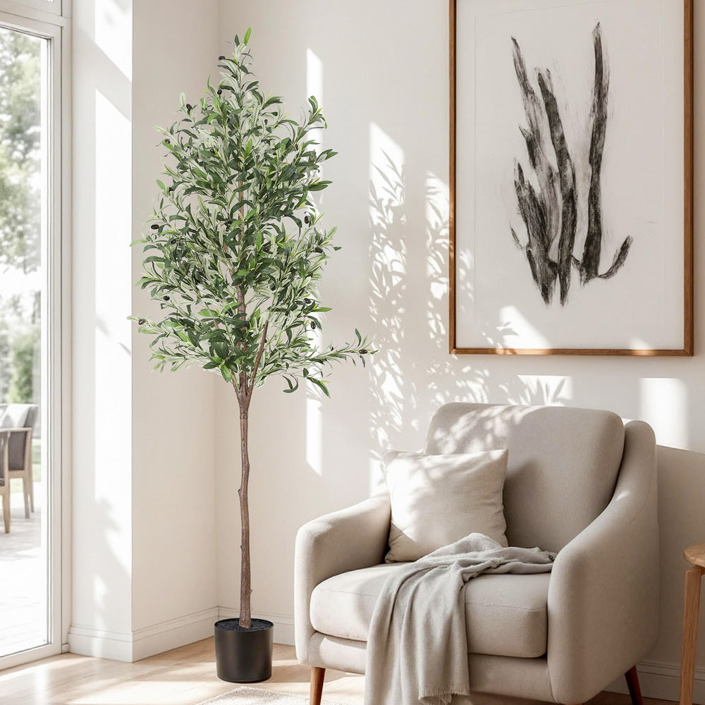Artiss 180cm Artificial Olive Tree Faux Trees Indoor Decor Artificial Plants Lifelike Plant 1.8M-Home &amp; Garden &gt; Artificial Plants &gt; Artificial Trees-PEROZ Accessories