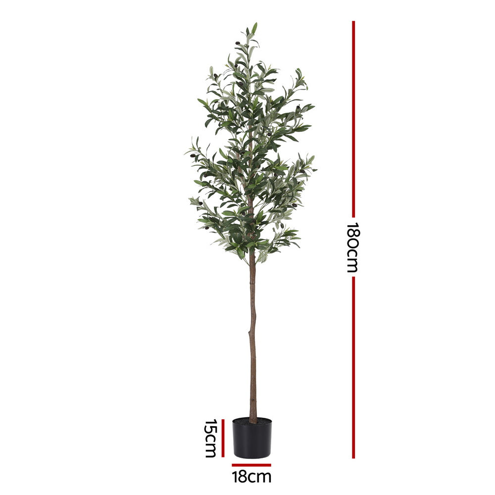 Artiss 180cm Artificial Olive Tree Faux Trees Indoor Decor Artificial Plants Lifelike Plant 1.8M-Home &amp; Garden &gt; Artificial Plants &gt; Artificial Trees-PEROZ Accessories