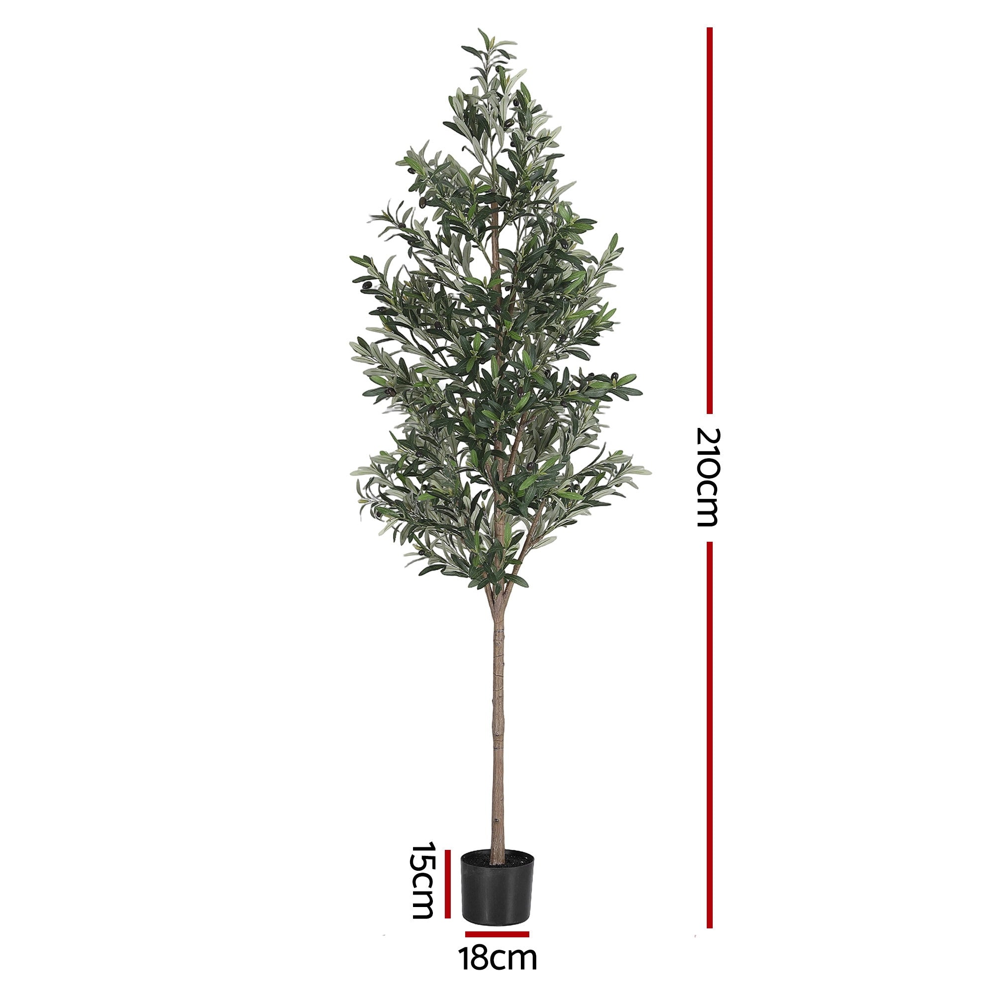 Artiss 210cm Artificial Olive Tree Faux Trees Indoor Decor Artificial Plants Lifelike Plant 2.1M-Home &amp; Garden > Artificial Plants > Artificial Trees-PEROZ Accessories