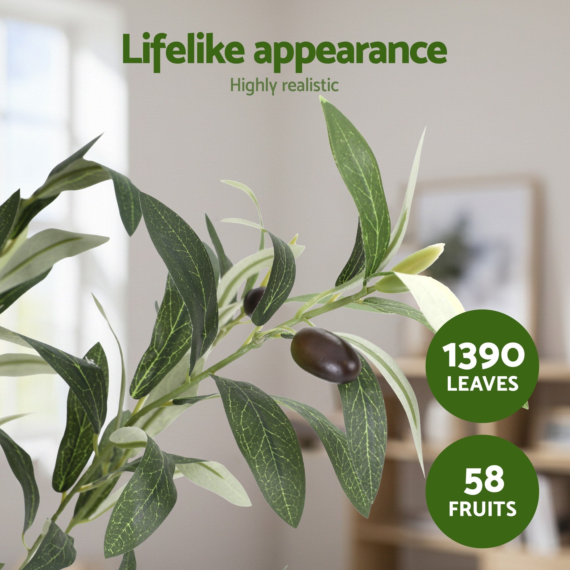 Artiss 210cm Artificial Olive Tree Faux Trees Indoor Decor Artificial Plants Lifelike Plant 2.1M-Home &amp; Garden > Artificial Plants > Artificial Trees-PEROZ Accessories