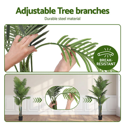 Artiss 180cm Artificial Palm Tree Faux Trees Indoor Decor Artificial Plants Lifelike Plant 1.8M-Home &amp; Garden &gt; Artificial Plants &gt; Artificial Trees-PEROZ Accessories