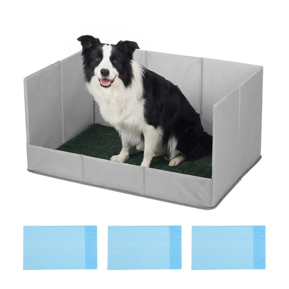 Prime Turf Foldable Dog Grass Potty Pad High Wall Tray for Apartment Balcony RV travel L-Home &amp; Garden > Artificial Plants > Artificial Grass-PEROZ Accessories
