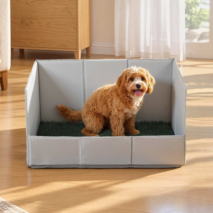 Prime Turf Foldable Dog Grass Potty Pad High Wall Tray for Apartment Balcony RV travel-Home &amp; Garden > Artificial Plants > Artificial Grass-PEROZ Accessories
