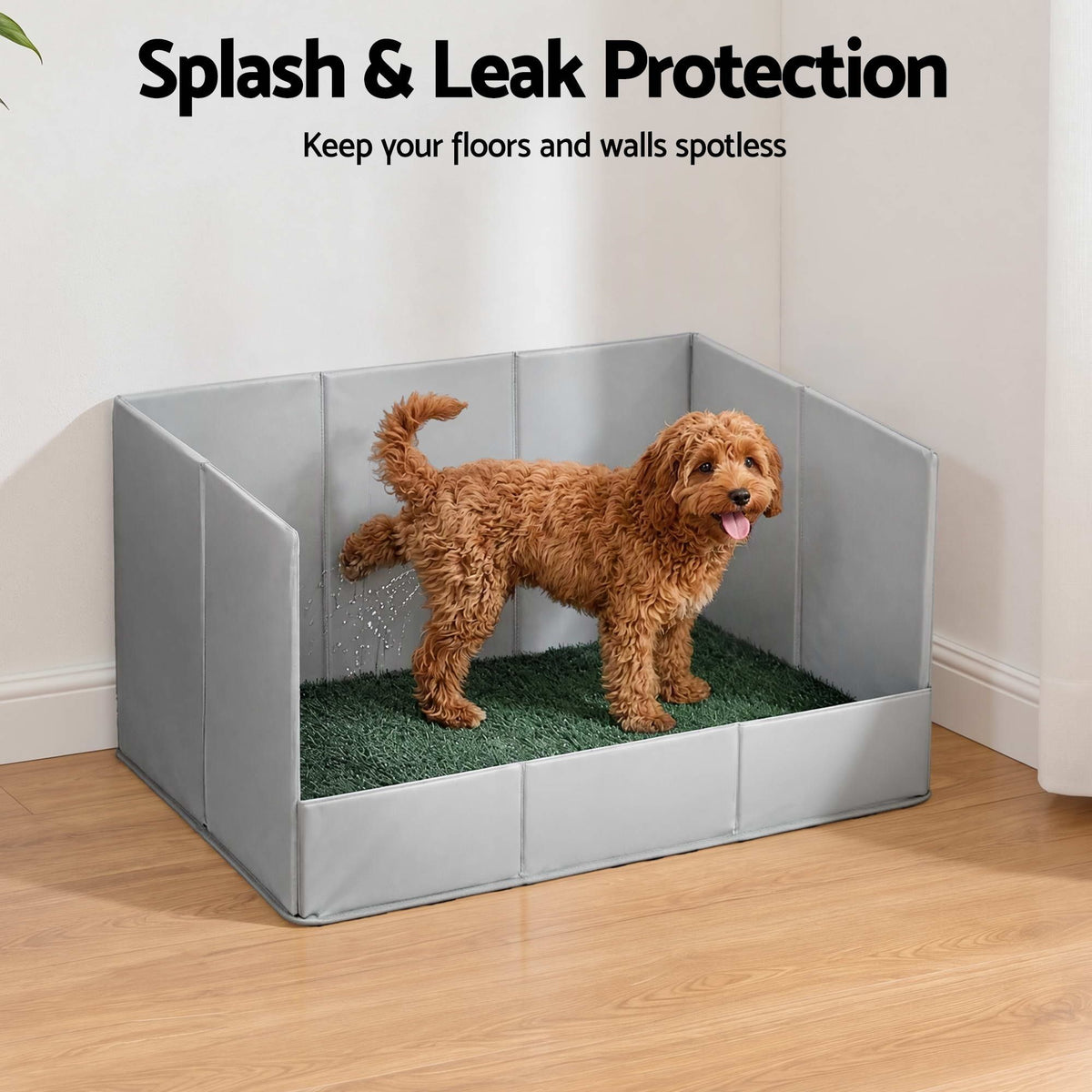 Prime Turf Foldable Dog Grass Potty Pad High Wall Tray for Apartment Balcony RV travel-Home &amp; Garden > Artificial Plants > Artificial Grass-PEROZ Accessories