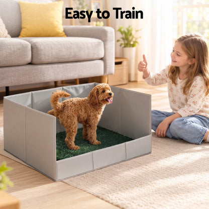 Prime Turf Foldable Dog Grass Potty Pad High Wall Tray for Apartment Balcony RV travel-Home &amp; Garden > Artificial Plants > Artificial Grass-PEROZ Accessories