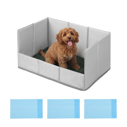 Prime Turf Foldable Dog Grass Potty Pad High Wall Tray for Apartment Balcony RV travel-Home &amp; Garden > Artificial Plants > Artificial Grass-PEROZ Accessories