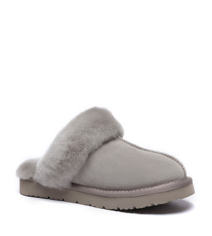 Australian Shepherd UGG Slippers Australia Premium Sheepskin Women Muffin Slipper Special - AS2051-Slippers-PEROZ Accessories