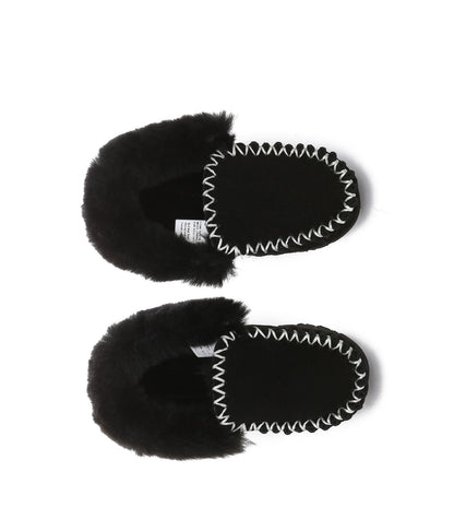 Australian Shepherd Kids Popo Moccasins - AS2058K-Moccasins-PEROZ Accessories