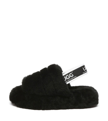 Australian Shepherd UGG Kids Puffy Slippers - AS2067K-Slippers-PEROZ Accessories