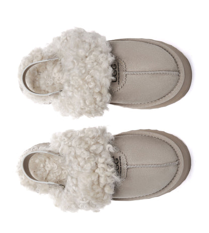 Australian Shepherd UGG Waffle Curly Platform Slippers - AS2074-Slippers-PEROZ Accessories