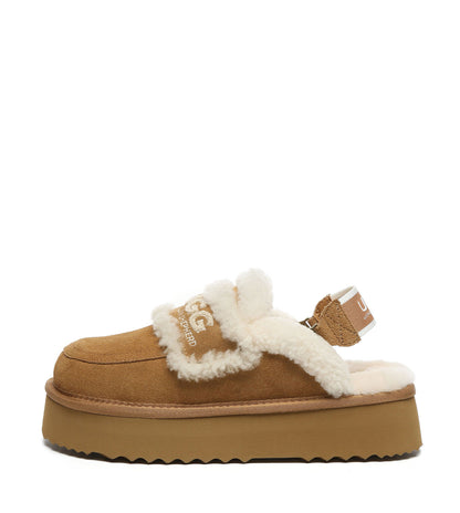 Australian Shepherd UGG Rilee Platform Slippers - AS2090-Slippers-PEROZ Accessories