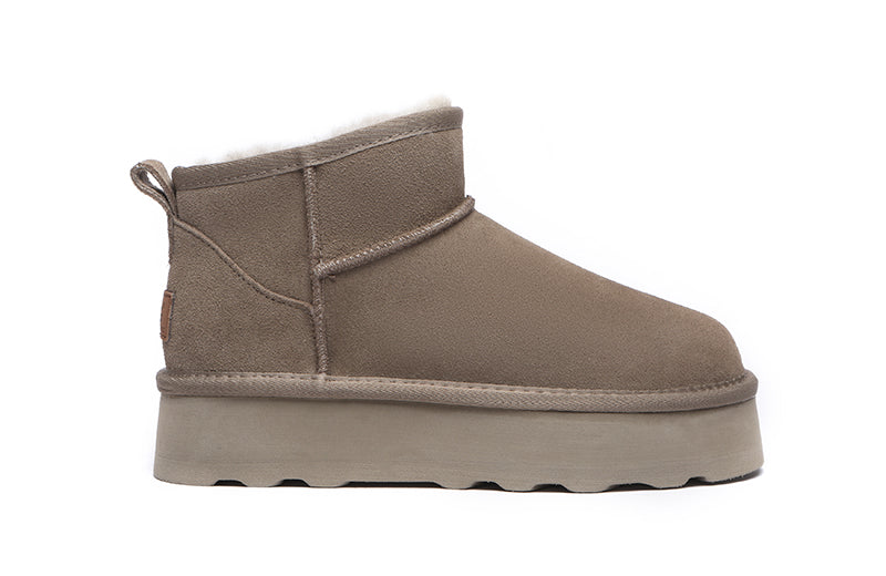 Australian Shepherd Ugg Mini Platform Boots Thick Bottom Ronnie-Boots-PEROZ Accessories