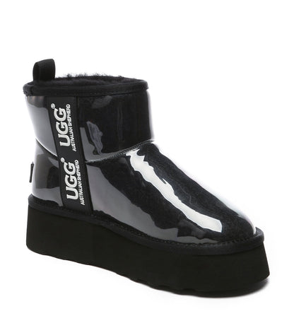 Australian Shepherd UGG Coated Classic Platform UGG Boots - AS3042-UGG Boots-PEROZ Accessories