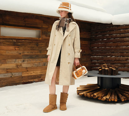 AUSTRALIAN SHEPHERD  UGG Boots Sheepskin Wool Buckle Mid Calf Winza