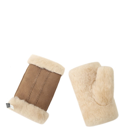 Australian Shepherd UGG Fingerless Sheepskin Mittens - ASA011-Accessories-PEROZ Accessories