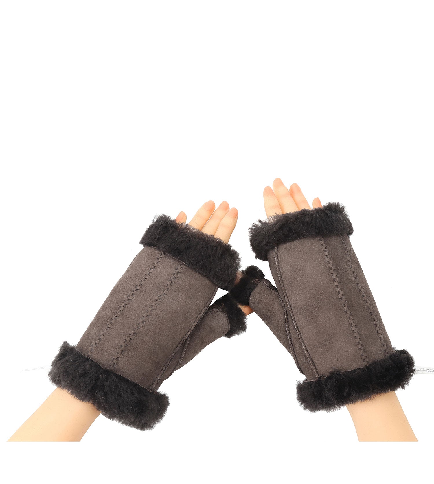 Australian Shepherd UGG Fingerless Sheepskin Mittens - ASA011-Accessories-PEROZ Accessories