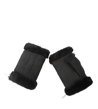 Australian Shepherd UGG Fingerless Sheepskin Mittens - ASA011-Accessories-PEROZ Accessories