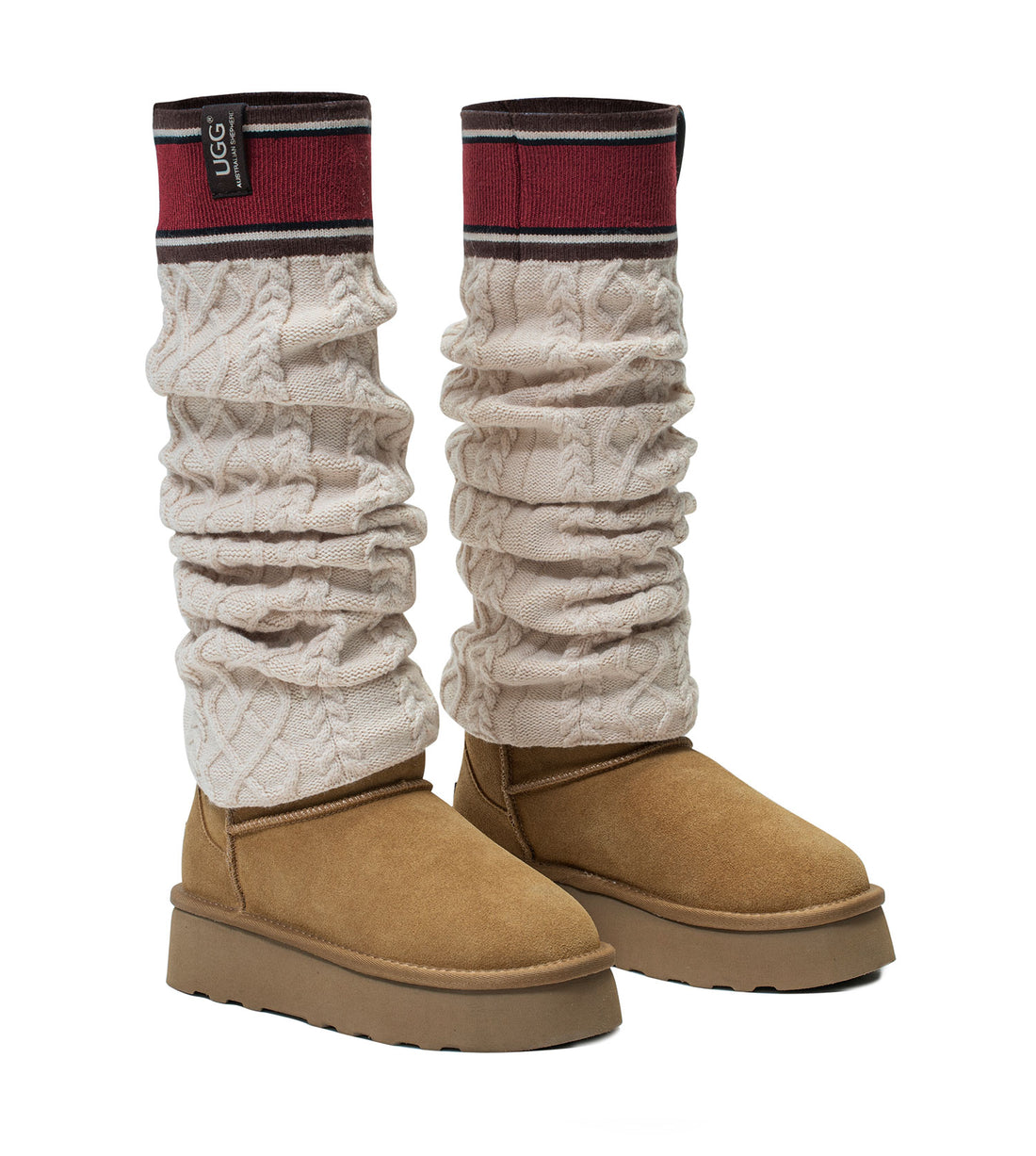 Australian Shepherd UGG Knit Socks - ASA021-Accessories-PEROZ Accessories