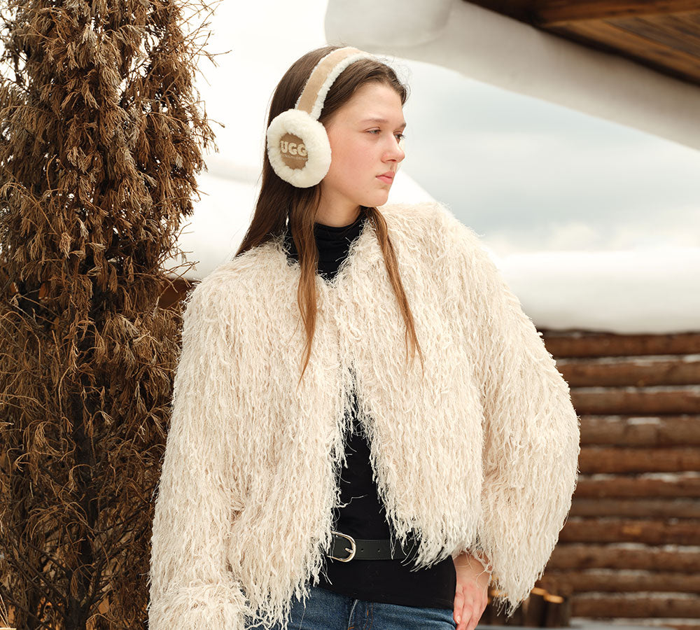 AUSTRALIAN SHEPHERD  UGG Women Sheepskin Wool Cloud Earmuff