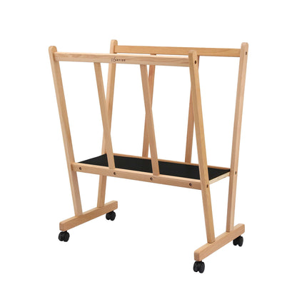 Artiss Art Display Wooden Print Rack with Castors-Canvas Drying &amp; Storage Rack for Panels, Posters, Art Shows &amp; Galleries