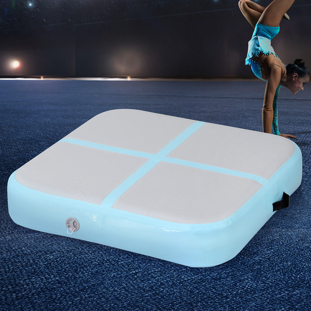 Everfit 1m Air Track Mat Inflatable Gymnastics Tumbling Mat Green-Sports &amp; Fitness &gt; Exercise, Gym &amp; Fitness &gt; Gymnastics-PEROZ Accessories