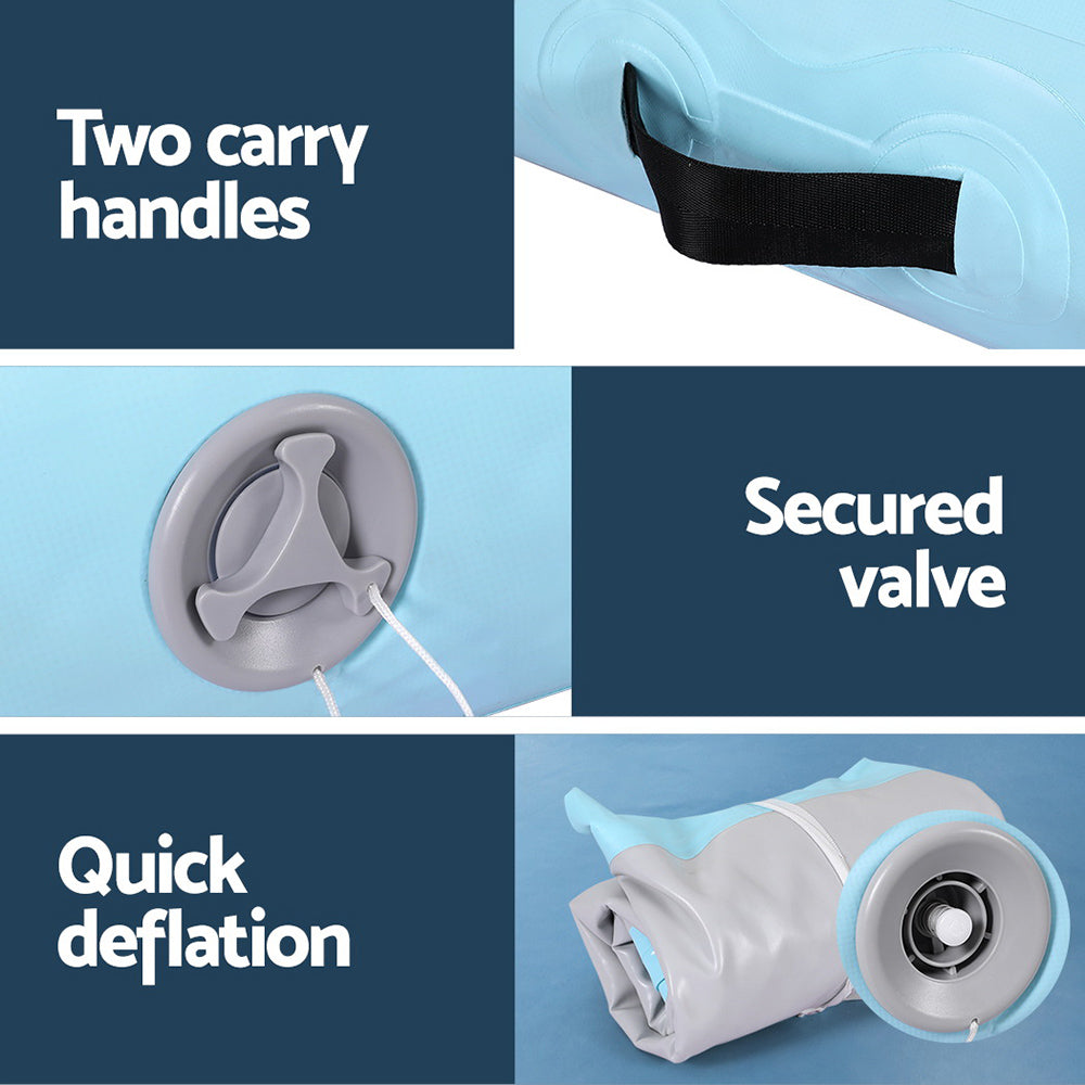 Everfit 1m Air Track Mat Inflatable Gymnastics Tumbling Mat Green-Sports &amp; Fitness &gt; Exercise, Gym &amp; Fitness &gt; Gymnastics-PEROZ Accessories