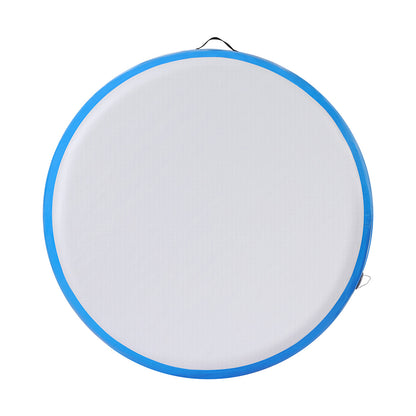 Everfit 1m Air Track Spot Inflatable Gymnastics Tumbling Mat Round Blue-Sports &amp; Fitness &gt; Exercise, Gym &amp; Fitness &gt; Gymnastics-PEROZ Accessories