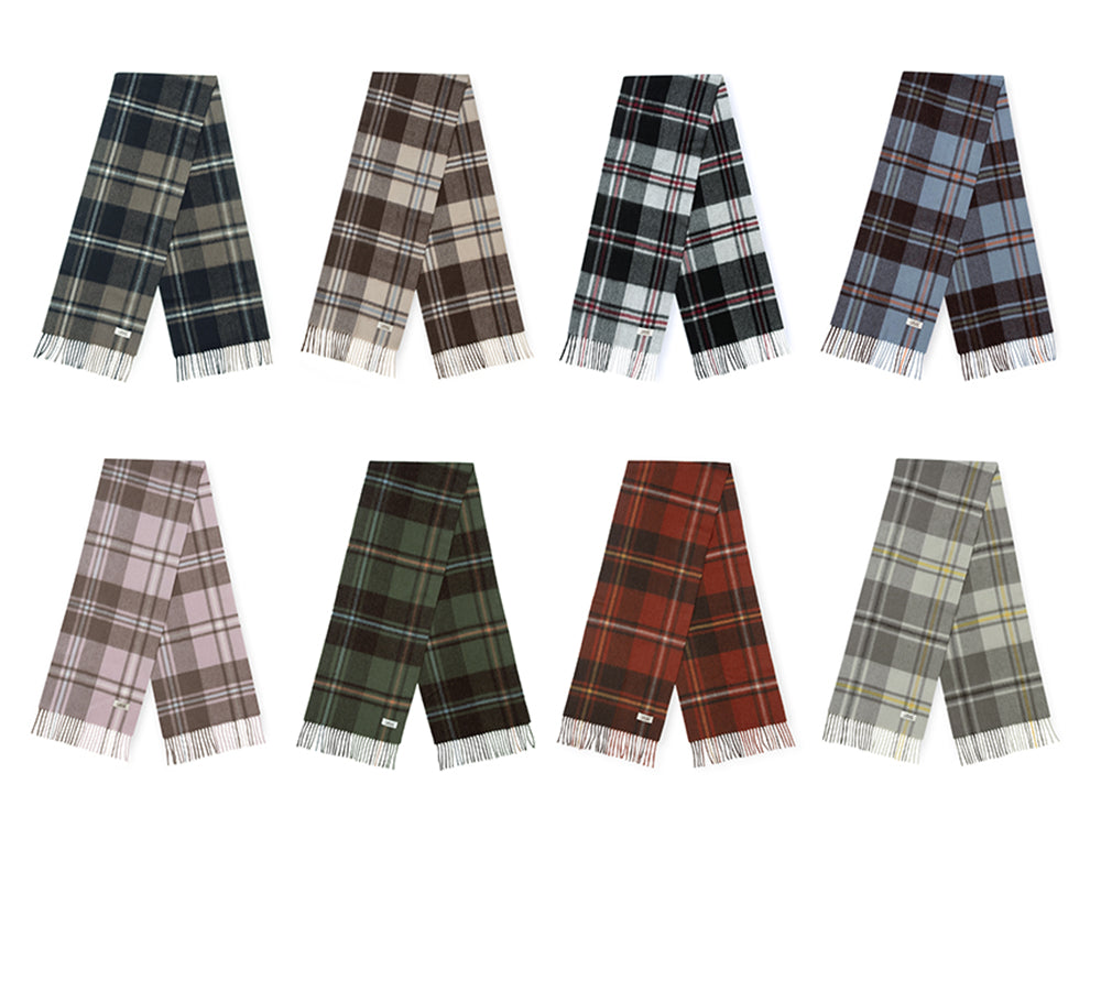 AUSTRALIAN SHEPHERD 100% Wool Check Scarf Snovia-Scarf-PEROZ Accessories