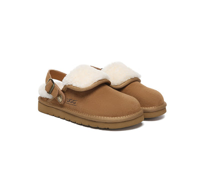 AUSTRALIAN SHEPHERD® 3-Way Style UGG Slippers Sheepskin Wool Adjustable Strap Slingback Tenley-PEROZ Accessories