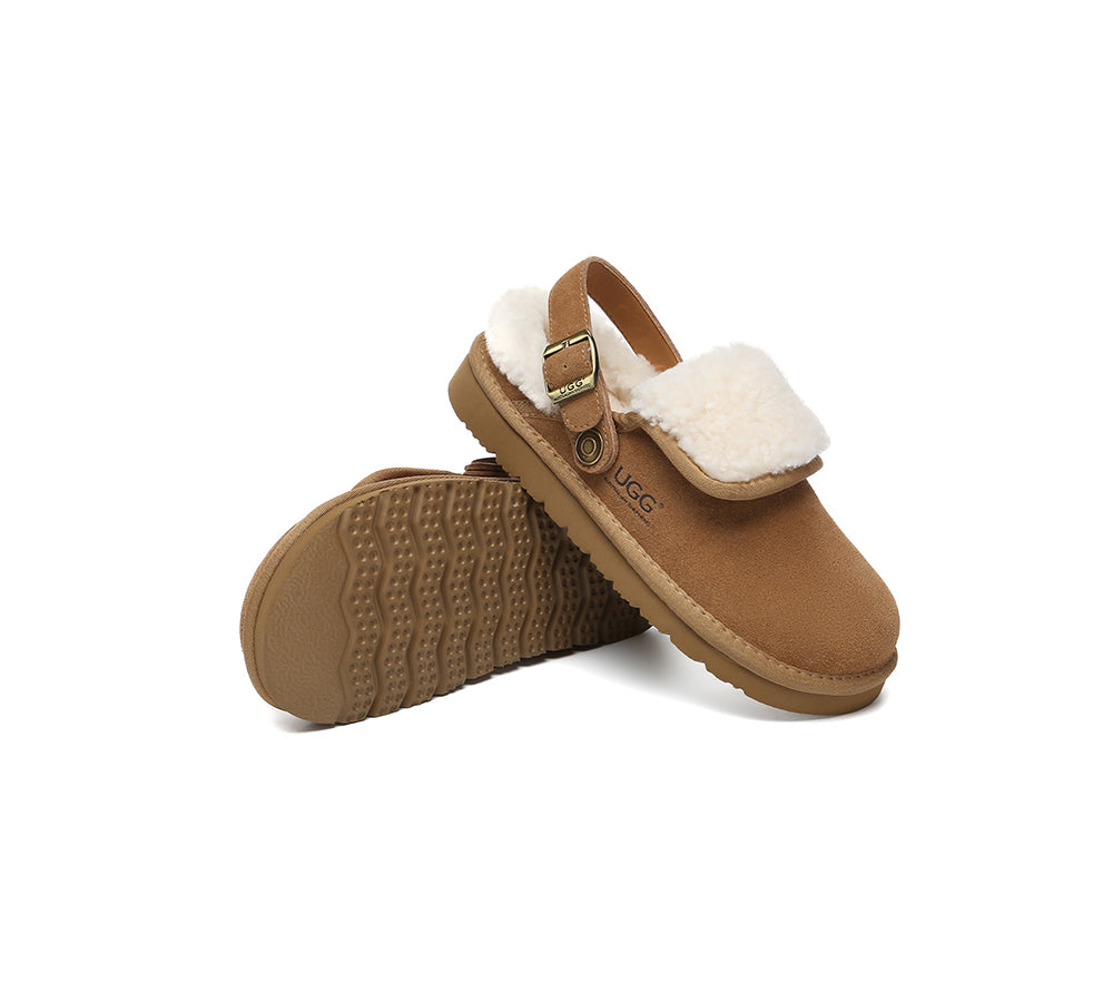AUSTRALIAN SHEPHERD® 3-Way Style UGG Slippers Sheepskin Wool Adjustable Strap Slingback Tenley-PEROZ Accessories