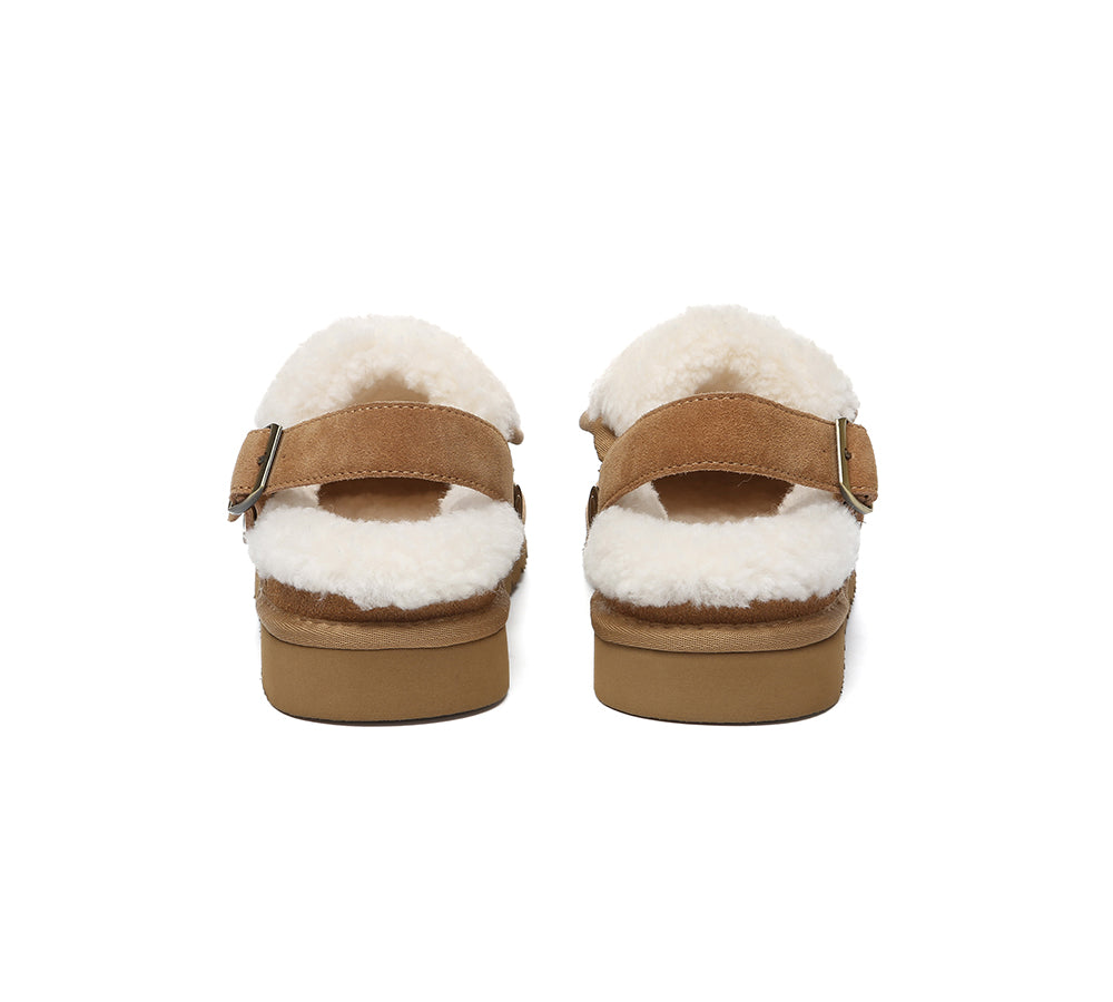 AUSTRALIAN SHEPHERD® 3-Way Style UGG Slippers Sheepskin Wool Adjustable Strap Slingback Tenley-PEROZ Accessories