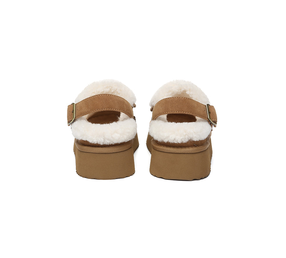 AUSTRALIAN SHEPHERD® 3-Way Style UGG Slippers Sheepskin Wool Slingback Platform Tenley-PEROZ Accessories
