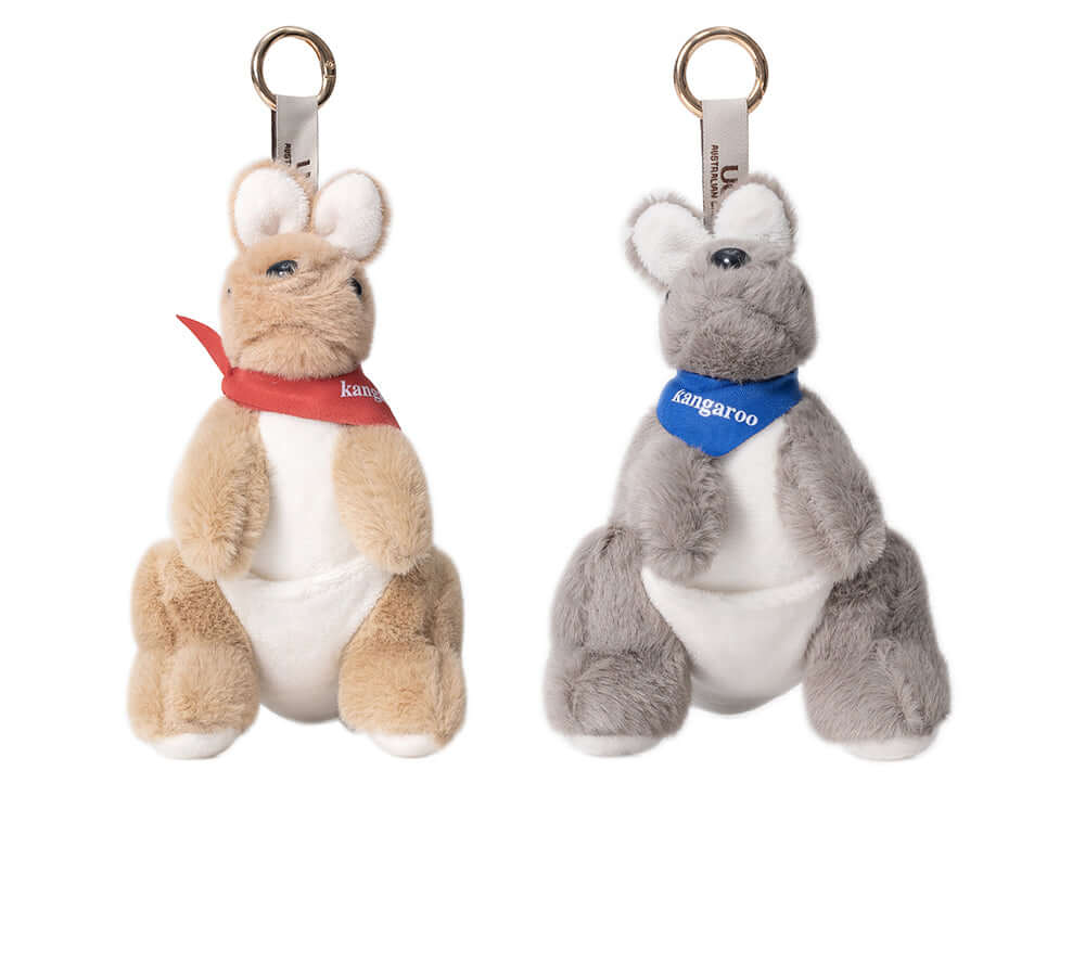 AUSTRALIAN SHEPHERD® Cute Scarfed Plush Kangaroo Keyrings-PEROZ Accessories