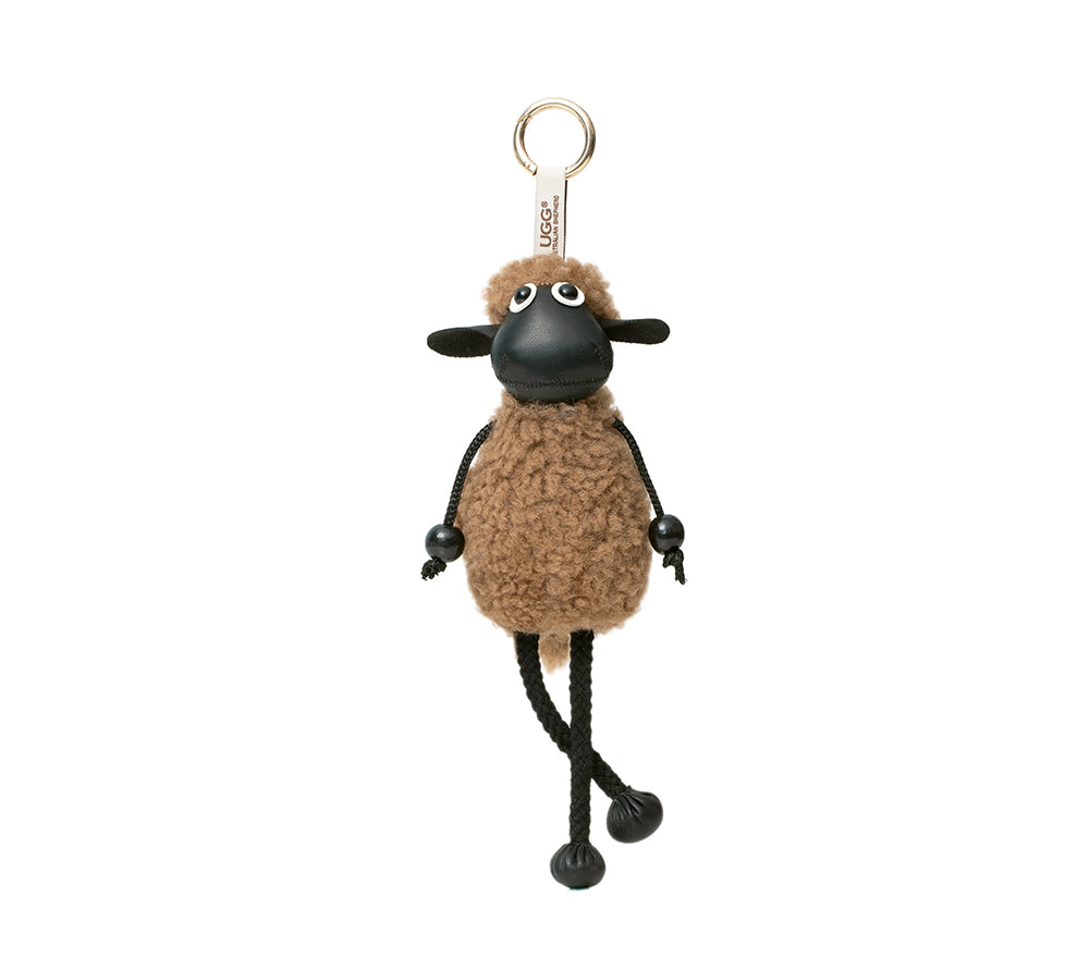 AUSTRALIAN SHEPHERD® Fluffy Sheepskin Wool Sheep Keyrings-PEROZ Accessories