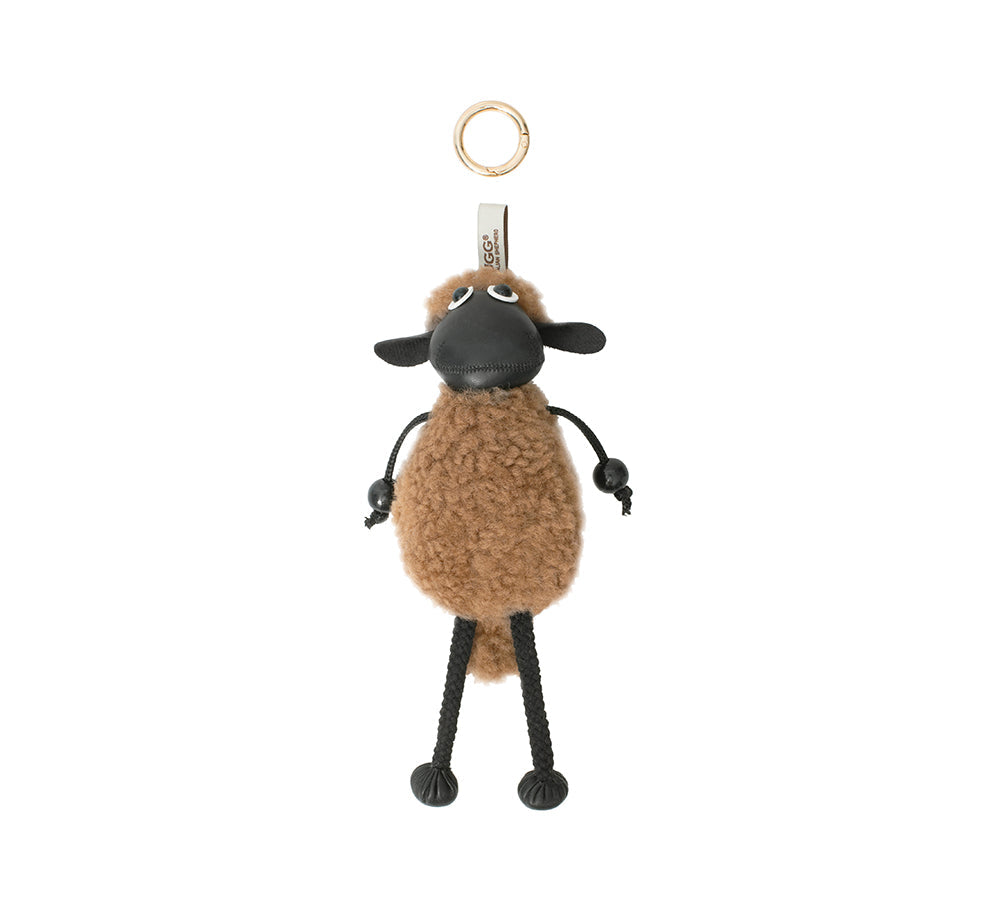 AUSTRALIAN SHEPHERD® Fluffy Sheepskin Wool Sheep Keyrings-PEROZ Accessories