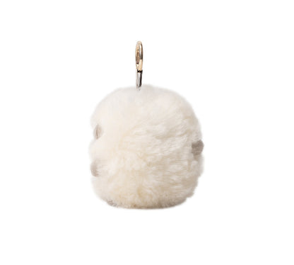 AUSTRALIAN SHEPHERD Fluffy Wool Sheep Roun Keyring-keyring-PEROZ Accessories