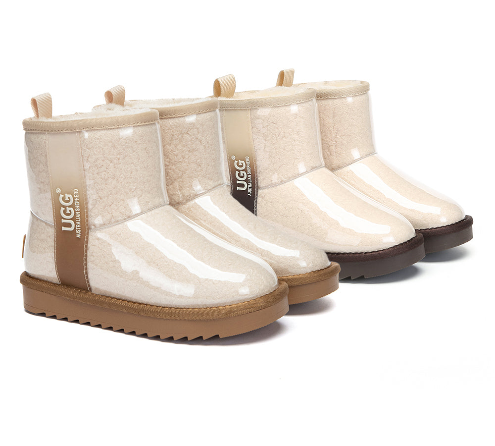 AUSTRALIAN SHEPHERD UGG Boots Kids Clear Waterproof Shearling Coated Neo-UGG Boots-PEROZ Accessories