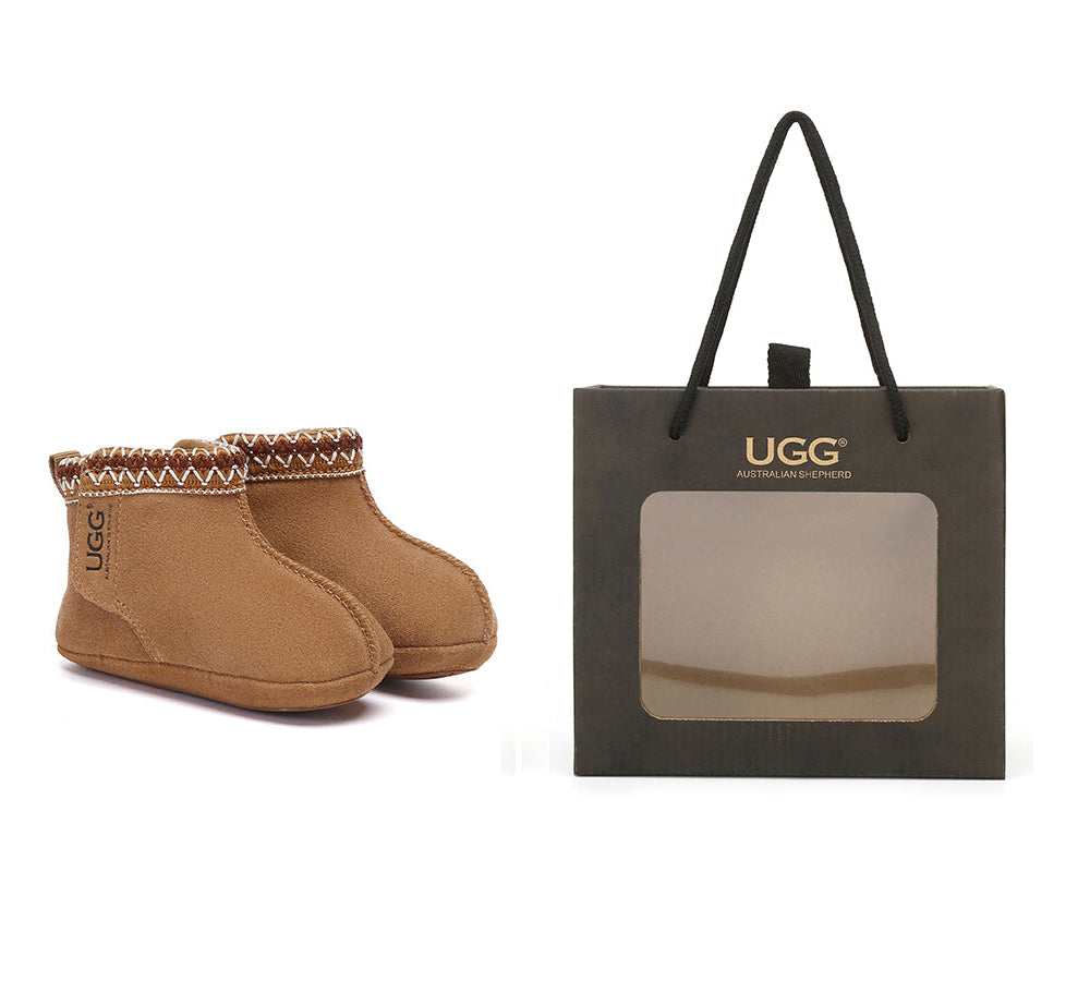 AUSTRALIAN SHEPHERD UGG Boots Kids Sheepskin Wool Gift Set Barney-UGG Boots-PEROZ Accessories
