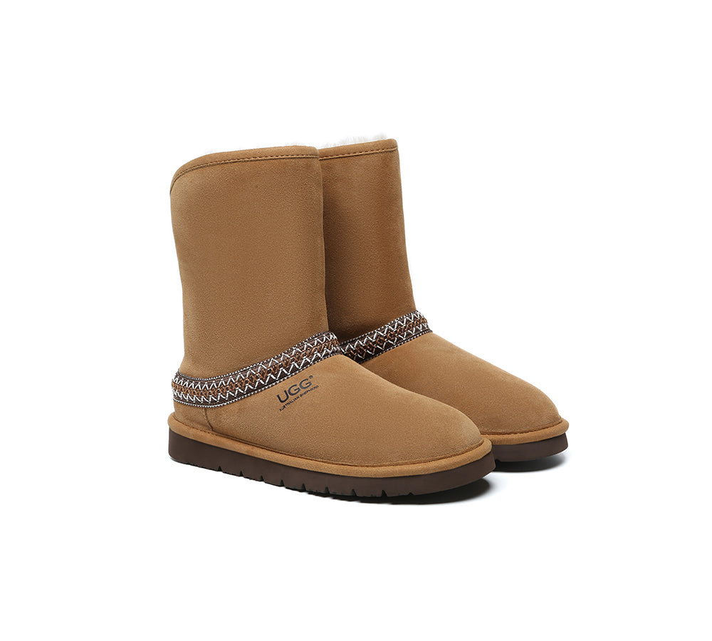 AUSTRALIAN SHEPHERD® UGG Boots Sheepskin Wool Knitted Isleen-PEROZ Accessories