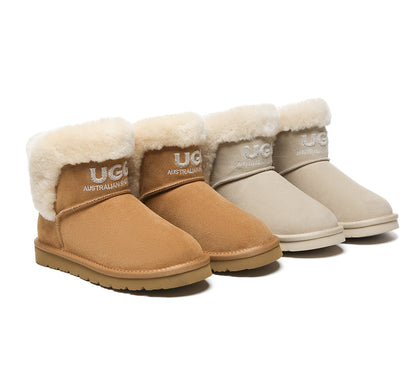 AUSTRALIAN SHEPHERD® UGG Boots Sheepskin Wool Shearling Lined Ankle Mini Oatha-PEROZ Accessories