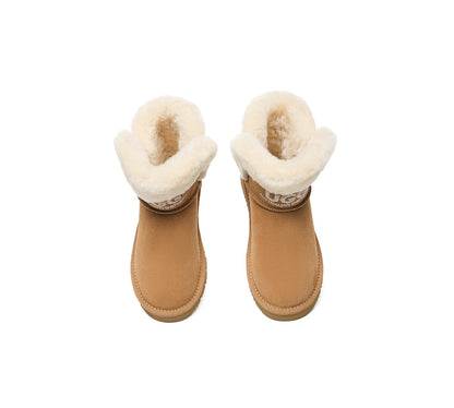 AUSTRALIAN SHEPHERD® UGG Boots Sheepskin Wool Shearling Lined Ankle Mini Oatha-PEROZ Accessories