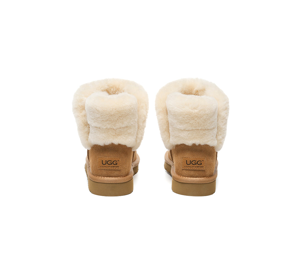 AUSTRALIAN SHEPHERD® UGG Boots Sheepskin Wool Shearling Lined Ankle Mini Oatha-PEROZ Accessories
