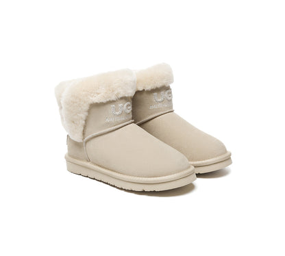 AUSTRALIAN SHEPHERD® UGG Boots Sheepskin Wool Shearling Lined Ankle Mini Oatha-PEROZ Accessories